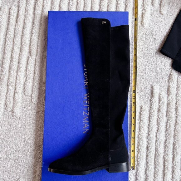 Stuart Weitzman KEELAN CITY Suede Boots OTK Over The Knee Stretch Back US 9.5 - Picture 11 of 11